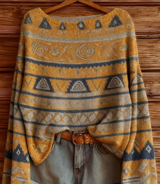 Lady Retro Style Long Sleeve