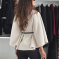 Load image into Gallery viewer, Women's Batwing Sleeve Woolen Cape Coat