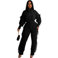 Load image into Gallery viewer, Knitted Long Sleeve Turtleneck Tassel Suit