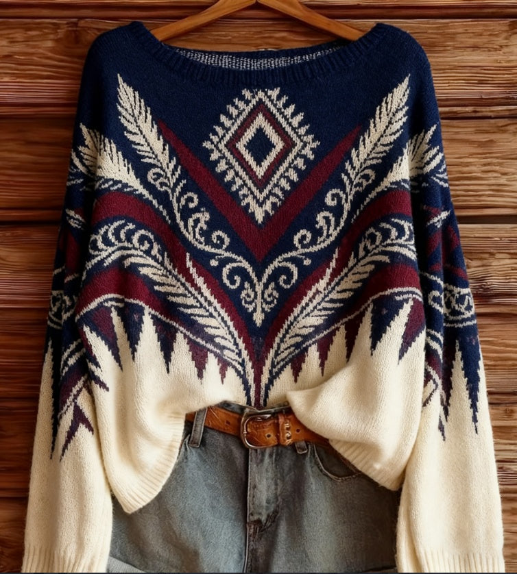 Lady Retro Style Long Sleeve