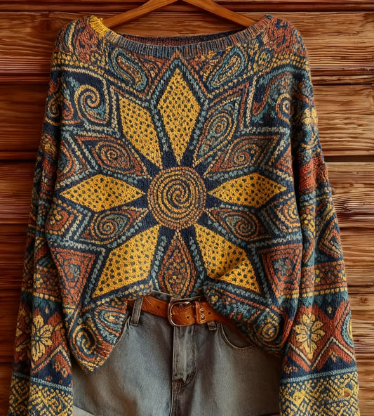 Lady Retro Style Long Sleeve