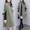 Load image into Gallery viewer, Women's Plus Size Mid-length Woolen Coat
