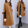 Load image into Gallery viewer, Women's Plus Size Mid-length Woolen Coat