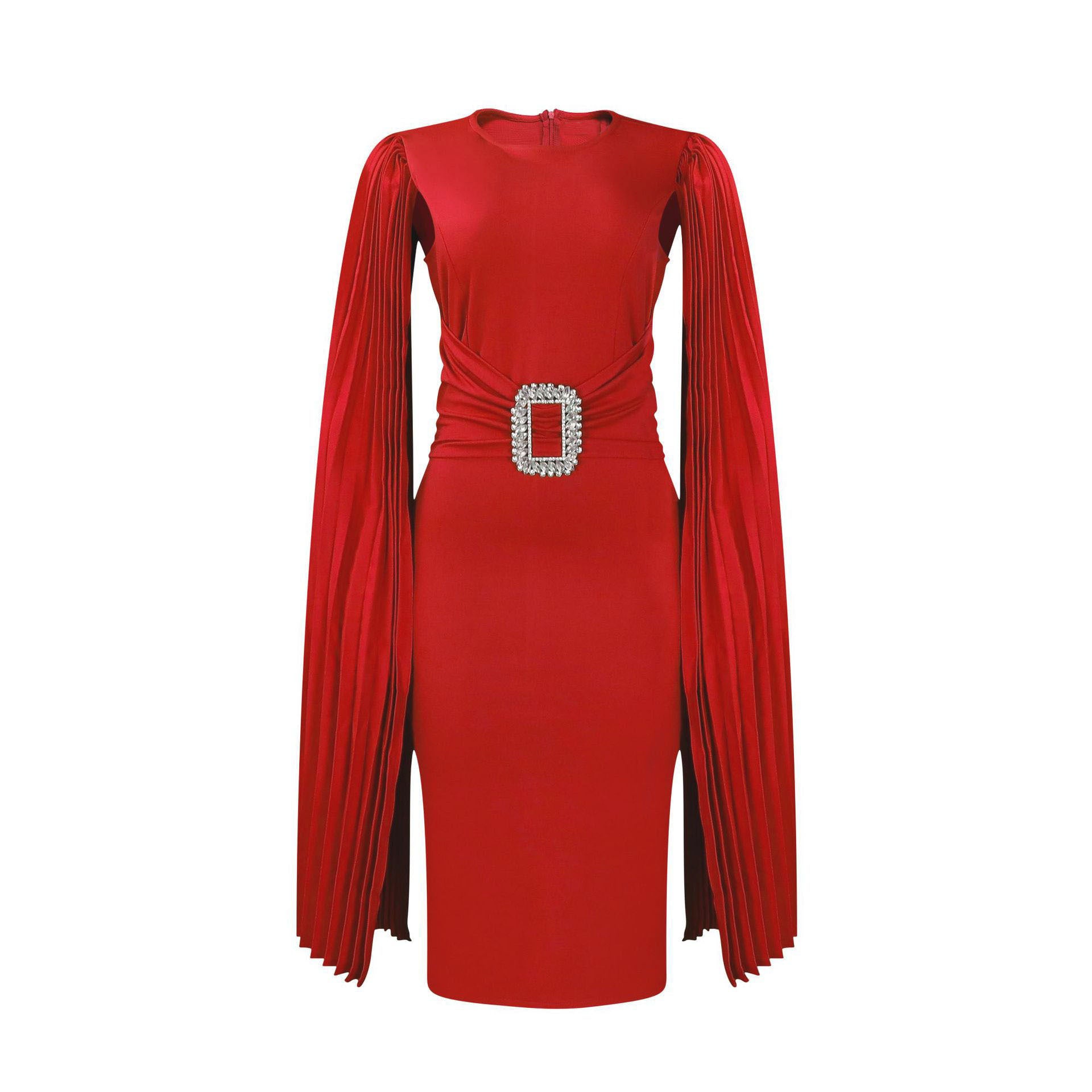 Solid Color Sheath Plus Size Dress