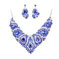 Load image into Gallery viewer, Colorful Bridal Necklace And Earring Set