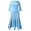 Load image into Gallery viewer, Diagonal Collar Fishtail Dress