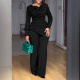 Load image into Gallery viewer, Plus Size Two-Piece Set - Straight Leg Pants & Long Sleeve Top