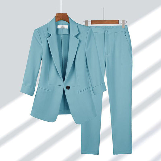 Simple Plus Size Two-piece Suit