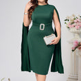 Load image into Gallery viewer, Solid Color Sheath Plus Size Dress