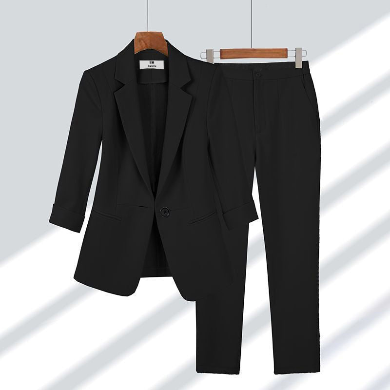 Simple Plus Size Two-piece Suit