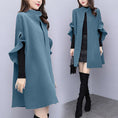 Load image into Gallery viewer, Women's Plus Size Mid-length Woolen Coat
