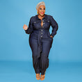Load image into Gallery viewer, Plus Size Denim Romper Jumpsuit - Casual Chic