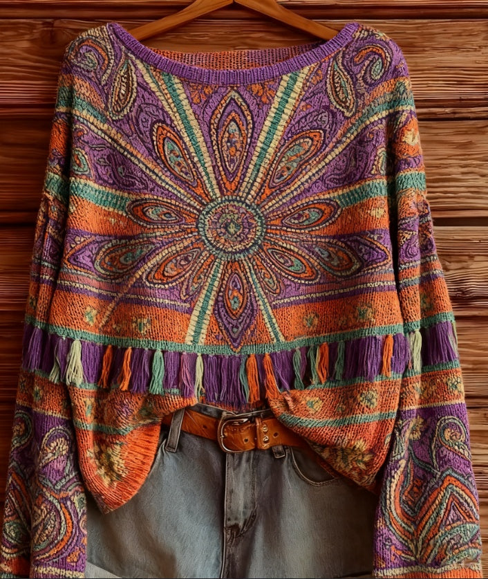 Lady Retro Style Long Sleeve