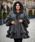 Load image into Gallery viewer, Fur Collar Shawl and Fleece-lined Coat