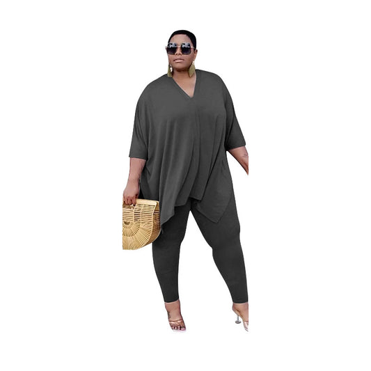 Casual Plus Size Women's Two-Piece Suit