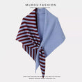 Load image into Gallery viewer, Wool Color-block Striped Shawl
