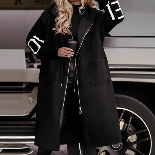 Hooded Windbreaker Trench Coat