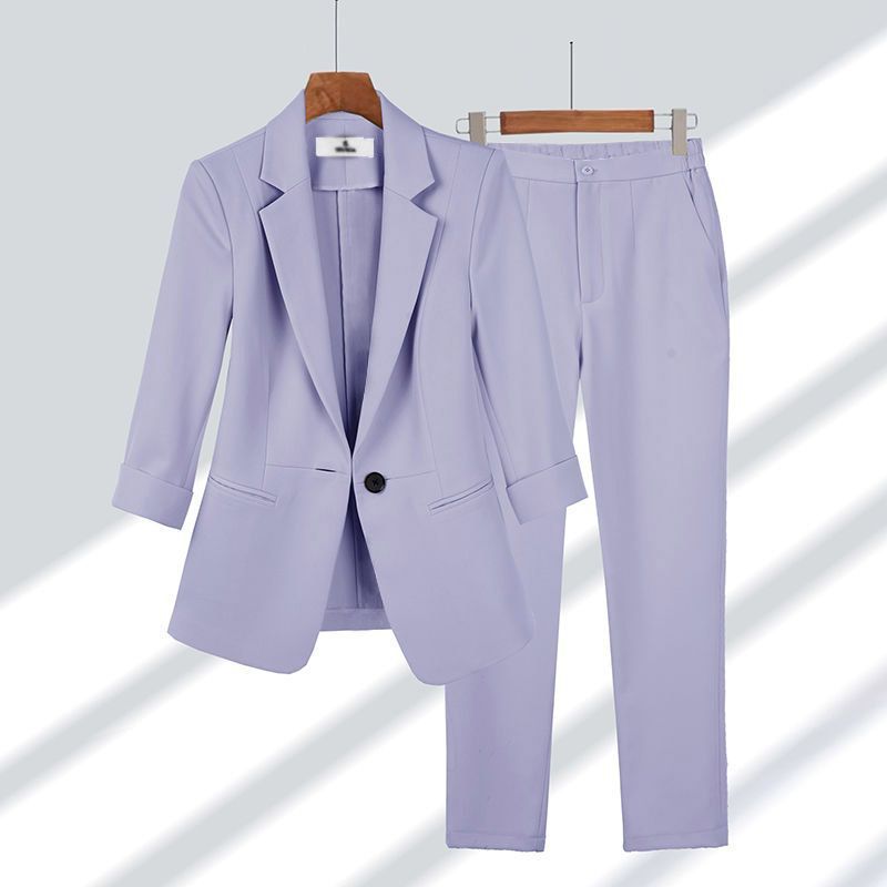 Simple Plus Size Two-piece Suit