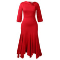 Load image into Gallery viewer, Diagonal Collar Fishtail Dress
