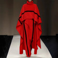 Load image into Gallery viewer, Plus Size Loose Shawl Women's Cloak Turtleneck Suit
