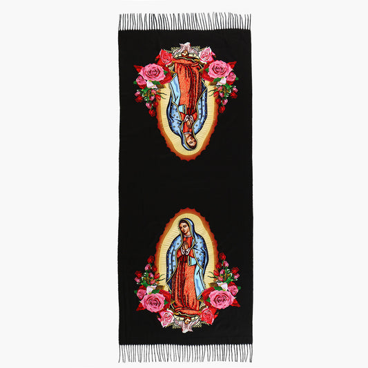 Virgin Mary Printed Cashmere Women's Scarf/Shawl