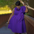 Load image into Gallery viewer, Round Neck A-line Large Hem Dress
