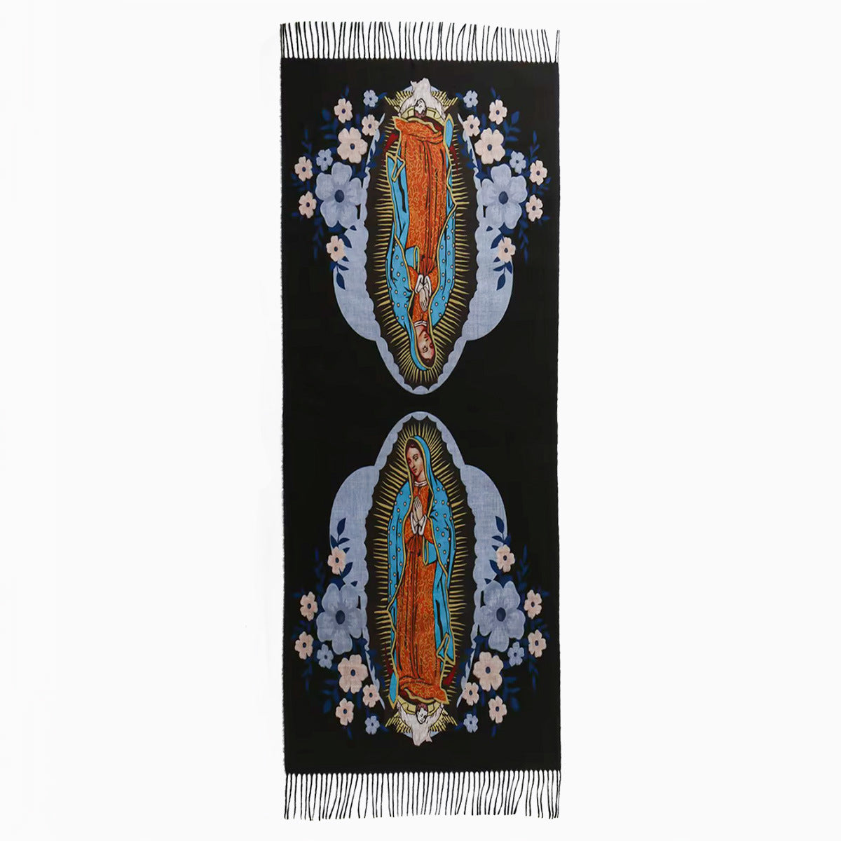 Virgin Mary Printed Cashmere Women's Scarf/Shawl