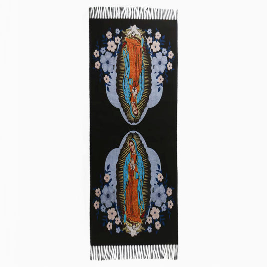 Virgin Mary Printed Cashmere Women's Scarf/Shawl