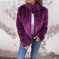 Load image into Gallery viewer, Plush Jacket with Turtleneck Zipper Front
