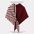 Load image into Gallery viewer, Wool Color-block Striped Shawl
