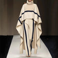 Load image into Gallery viewer, Plus Size Loose Shawl Women's Cloak Turtleneck Suit
