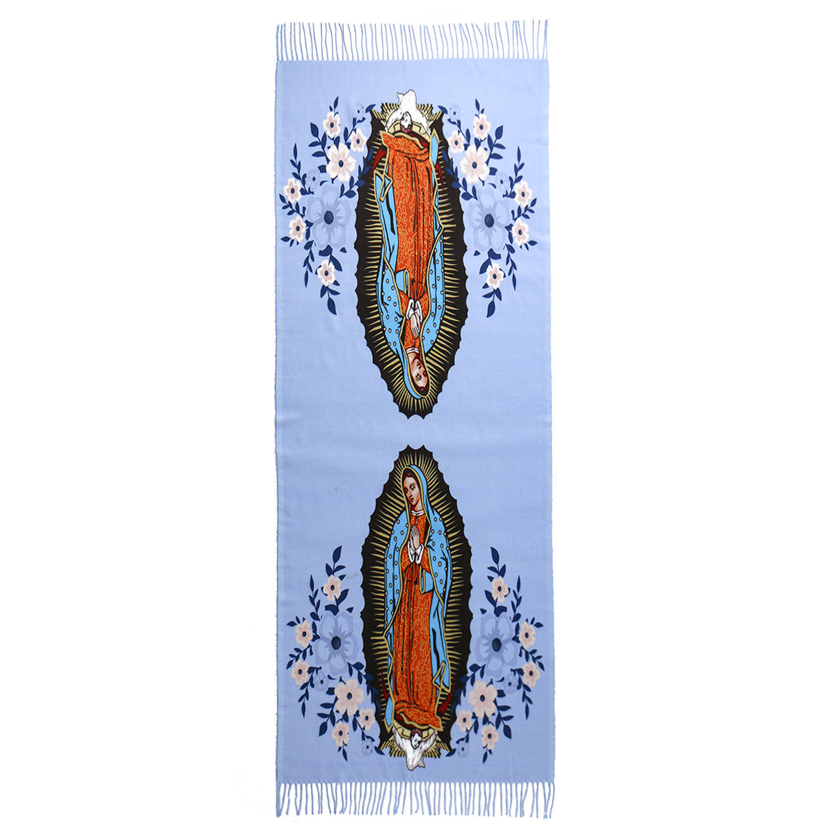 Virgin Mary Printed Cashmere Women's Scarf/Shawl