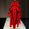 Load image into Gallery viewer, Plus Size Loose Shawl Women's Cloak Turtleneck Suit

