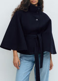 Load image into Gallery viewer, Winter High Neck Batwing Sleeve Coat With Belt
