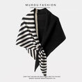 Load image into Gallery viewer, Wool Color-block Striped Shawl
