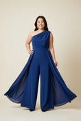 Load image into Gallery viewer, Full Size One-Shoulder Wide Leg Jumpsuit Plus Size
