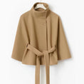 Load image into Gallery viewer, Winter High Neck Batwing Sleeve Coat With Belt
