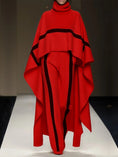 Load image into Gallery viewer, Plus Size Loose Shawl Women's Cloak Turtleneck Suit
