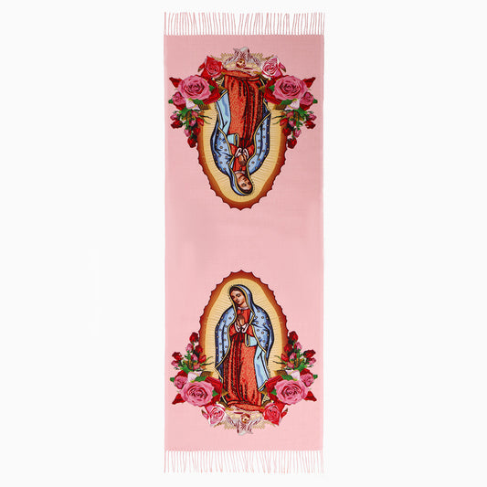 Virgin Mary Printed Cashmere Women's Scarf/Shawl