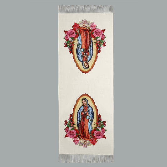 Virgin Mary Printed Cashmere Women's Scarf/Shawl