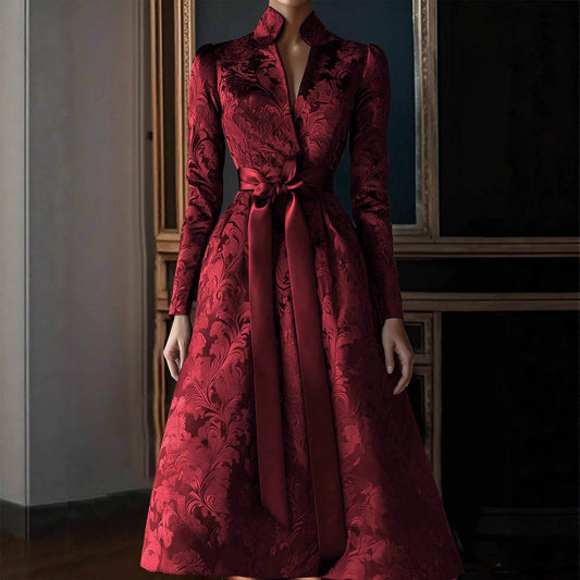 Plus Size Satin Party Dress - Elegant Evening Wear