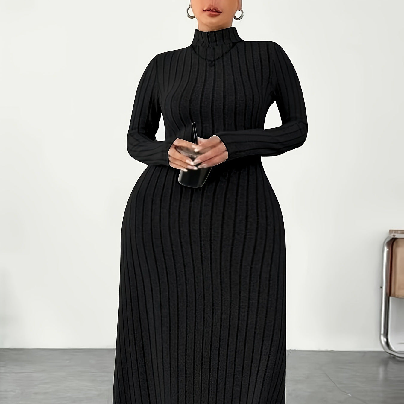 Plus Size Turtleneck Dress