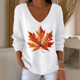 Load image into Gallery viewer, Women's Halloween/Fall Printed V-neck Sweater
