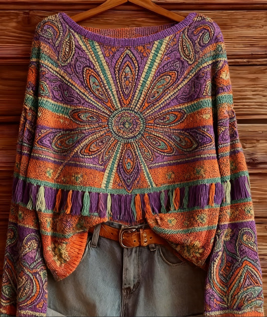 Lady Retro Style Long Sleeve