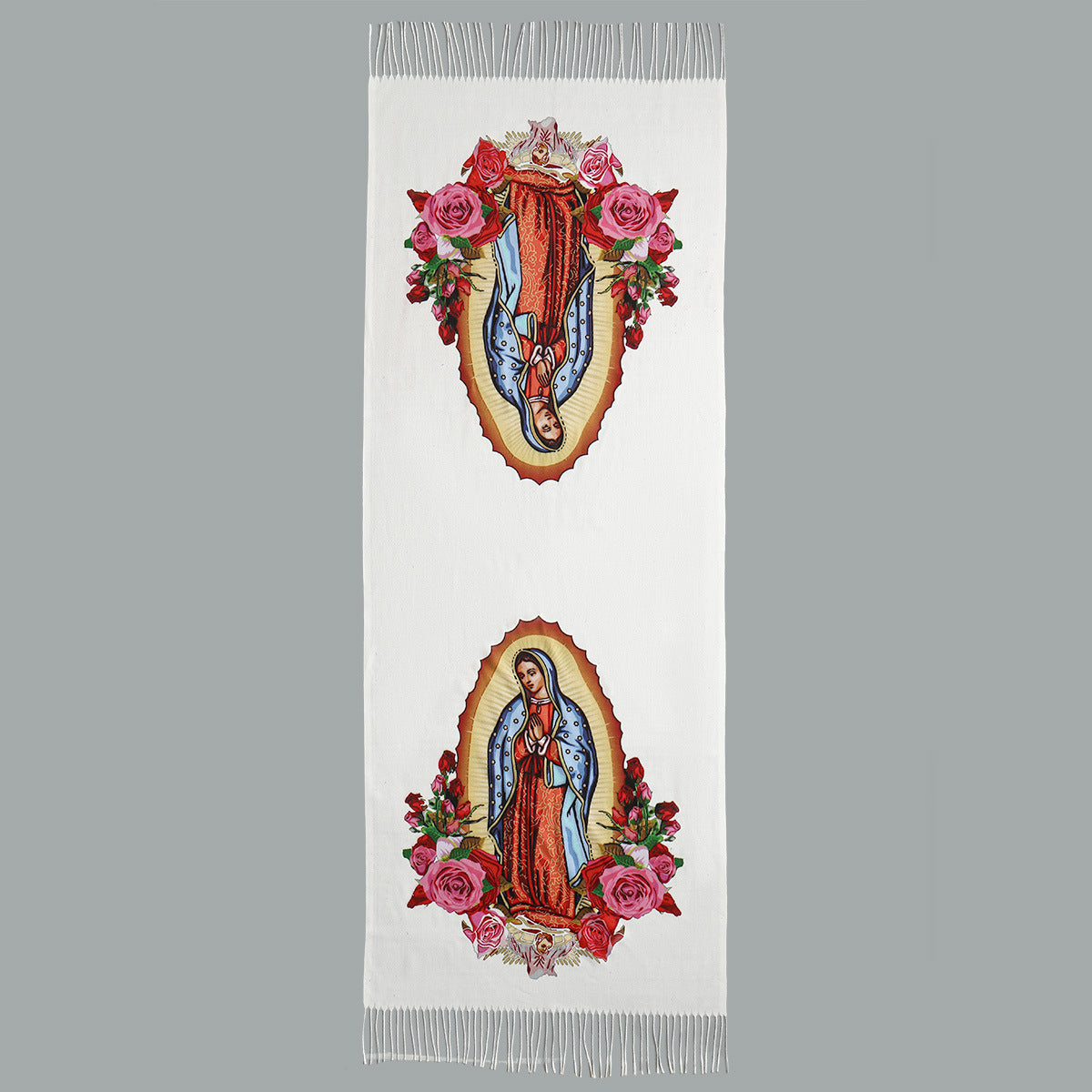 Virgin Mary Printed Cashmere Women's Scarf/Shawl
