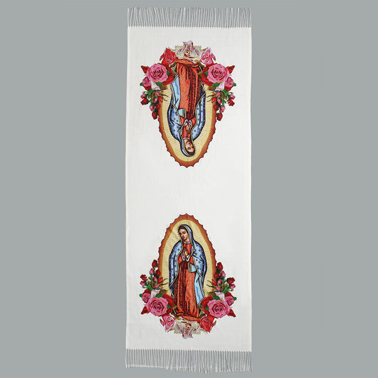 Virgin Mary Printed Cashmere Women's Scarf/Shawl