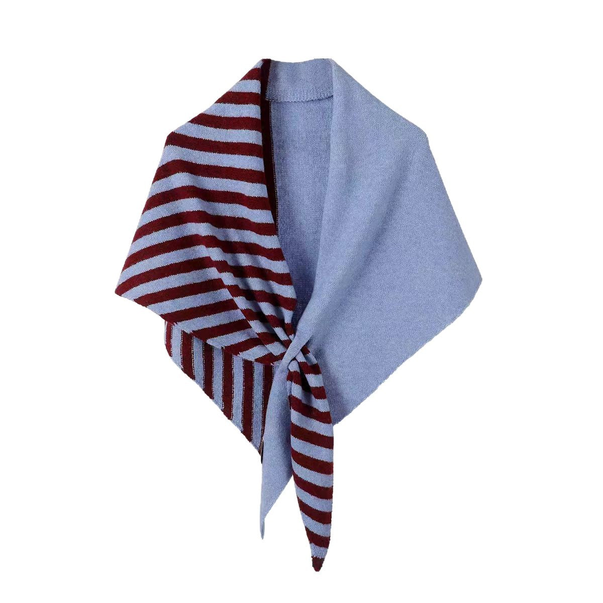 Wool Color-block Striped Shawl